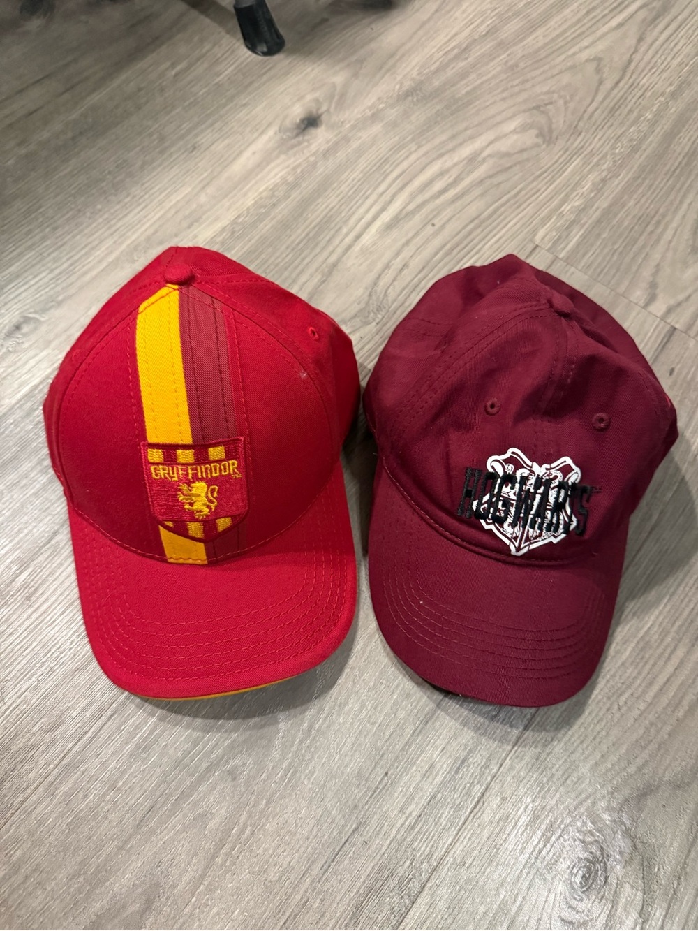 Kids Baseball Cap - Red with Yellow Stripe